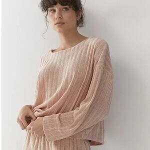Out From Under UO Whistler Chenille Sweater Rose Pink    Size: M